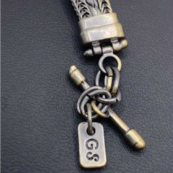 💗Bronze US Flag 3 Charm Ginger Snaps & Co. Snap Button Bracelet - Picture 8 of 8